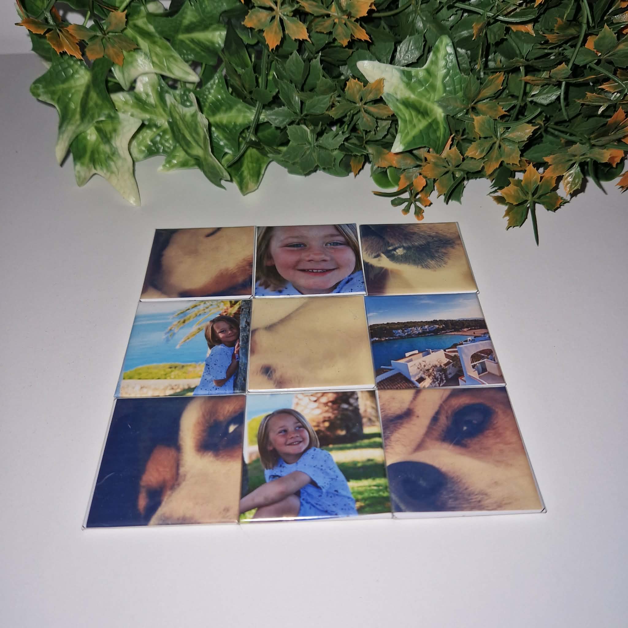 Magnet photo personnalisé – Cadeau original souvenir | Ensemble de 9