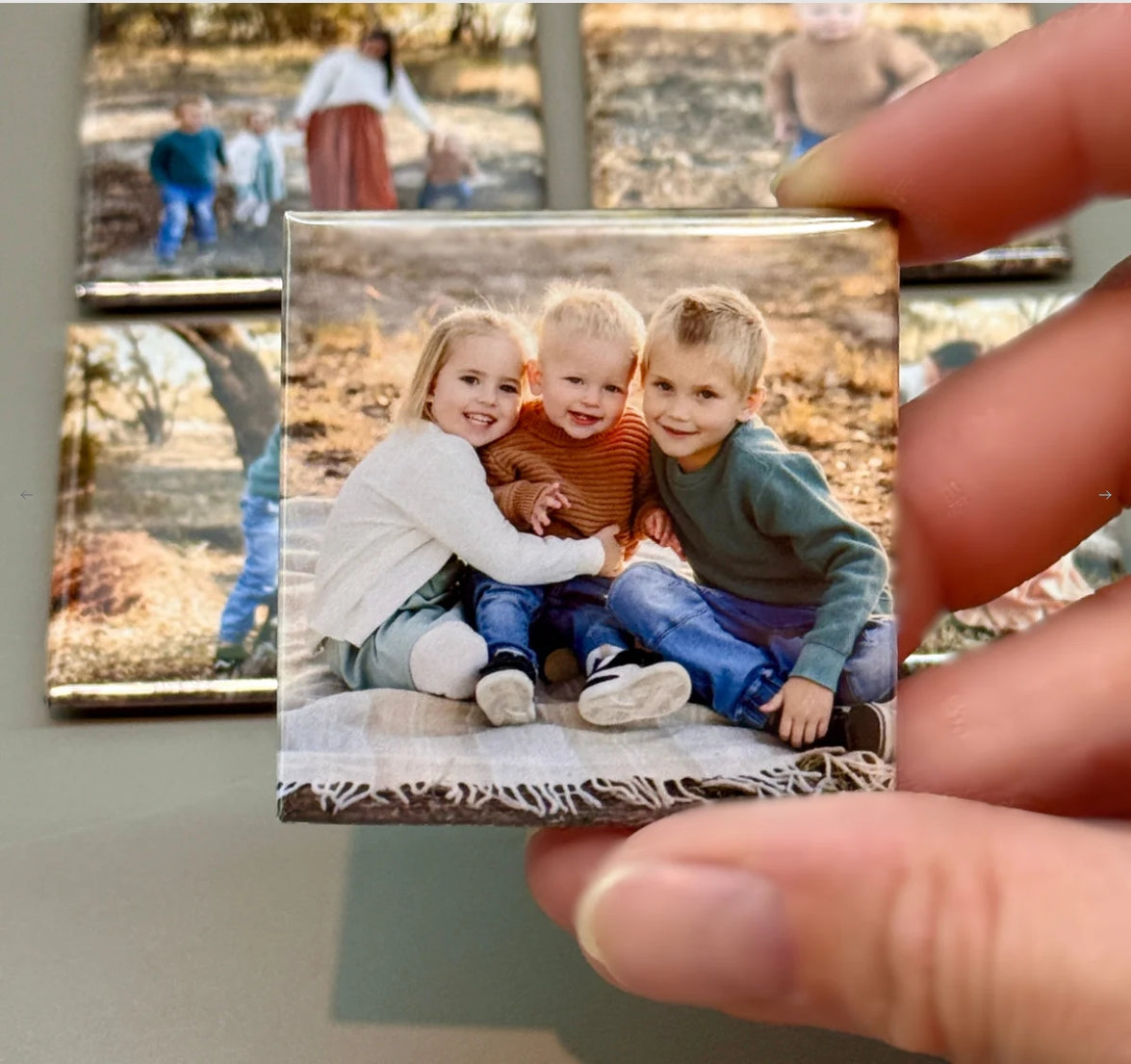 Magnet photo personnalisé – Cadeau original souvenir | Ensemble de 9